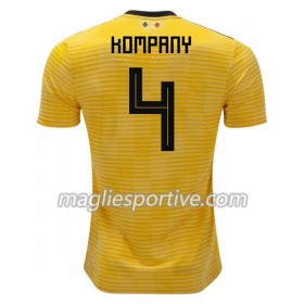 Completo Calcio Belgio Kompany 4 Divisa Trasferta Mondiali 2018